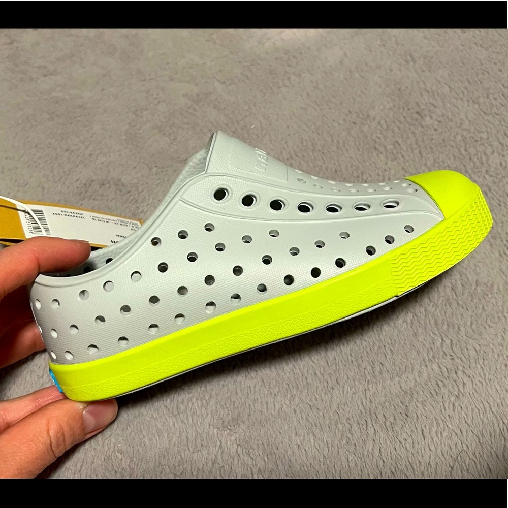 Native Jefferson C9 shoes - Mist grey / Sunny green